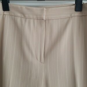 Ann Taylor Factory Cream Pinstripe Trousers